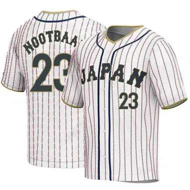 Lars Nootbaar official Team Japan authentic jersey now for sale - Remember,  these are Japanese sizes so their largest size, XO, is probably closer to a  Large than an XL in American